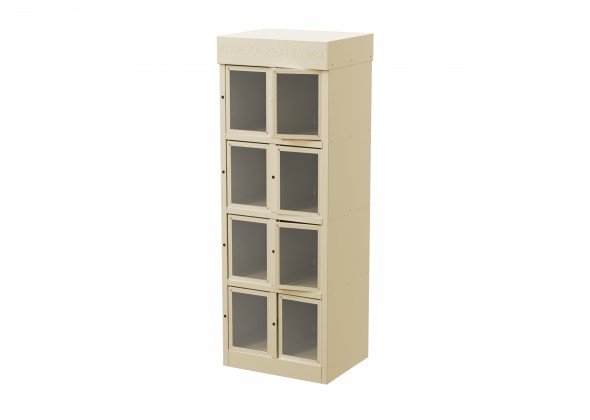 Шкаф для сумок на 8 ячеек со стеклом - фото - 7