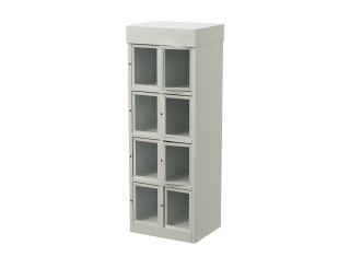 Шкаф для сумок на 8 ячеек со стеклом - фото - 8