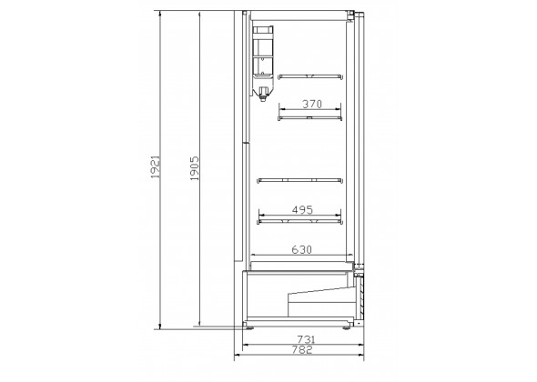 Холодильный шкаф Lida-S с распашными металлическими дверьми - фото - 6